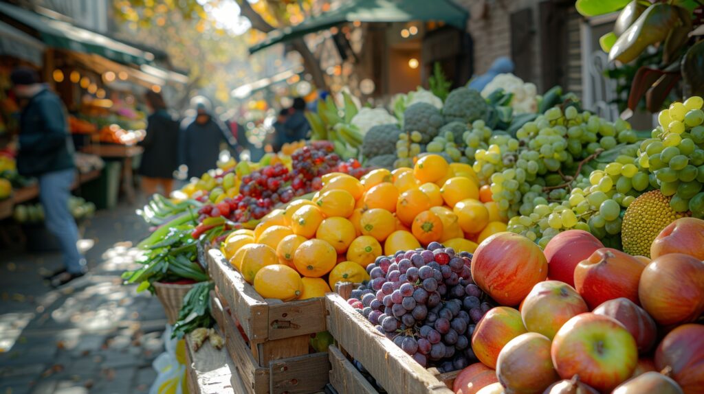 Obst Marktstand Ki generiertes Image